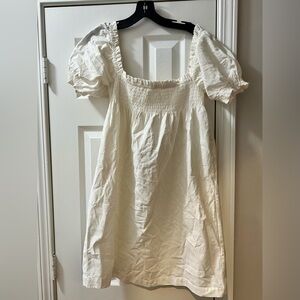 New Faherty Linen Puff Sleeve Dress